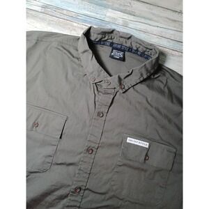 Grunt Style Men's Short Sleeve Shirt OD Green, Size Large, Tactical Button-Up